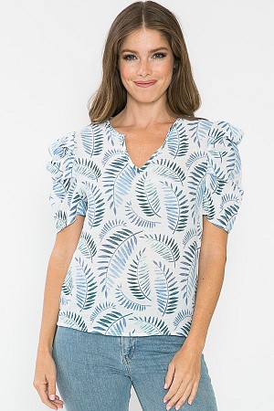 Tropical Leaf Top (100% Polyes ...